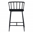Scranton & Co All Metal Counter Stool in Black with Spindle Back Detail