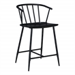 Scranton & Co All Metal Counter Stool in Black with Spindle Back Detail