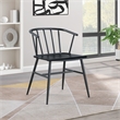 Scranton & Co All Metal Curved Back Dining Chair in Black Farmhouse Style