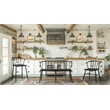 Scranton & Co All Metal Curved Back Dining Chair in Black Farmhouse Style