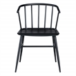Scranton & Co All Metal Curved Back Dining Chair in Black Farmhouse Style