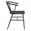 Scranton & Co All Metal Curved Back Dining Chair in Black Farmhouse Style