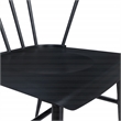 Scranton & Co All Metal Curved Back Dining Chair in Black Farmhouse Style