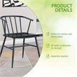 Scranton & Co All Metal Curved Back Dining Chair in Black Farmhouse Style