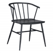Scranton & Co All Metal Curved Back Dining Chair in Black Farmhouse Style