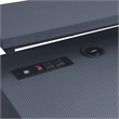 Scranton & Co L-Shape Gaming Desk in Black Steel with RGB LED Lighting