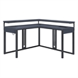 Scranton & Co L-Shape Gaming Desk in Black Steel with RGB LED Lighting
