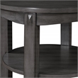 Scranton & Co 3-Shelf Round End Table in Slate Gray Solid Wood Finish