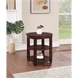 Scranton & Co 3-Shelf Round End Table in Espresso Solid Wood Finish