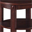 Scranton & Co 3-Shelf Round End Table in Espresso Solid Wood Finish