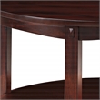 Scranton & Co Round Coffee Table with Lower Shelf in Espresso Solid Wood