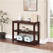 Scranton & Co 3-Shelf Console Table in Espresso Solid Wood Finish