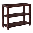 Scranton & Co 3-Shelf Console Table in Espresso Solid Wood Finish