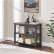Scranton & Co 3-Shelf Console Table in Slate Gray Solid Wood Finish