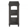 Scranton & Co 3-Shelf Console Table in Slate Gray Solid Wood Finish