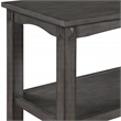 Scranton & Co 3-Shelf Console Table in Slate Gray Solid Wood Finish