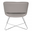 Scranton & Co Gray Faux Leather Accent Chair with Chrome Base