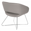 Scranton & Co Gray Faux Leather Accent Chair with Chrome Base