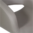 Scranton & Co Gray Faux Leather Accent Chair with Chrome Base