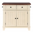 Scranton & Co Kitchen Island in White Farmhouse Style Engineered Wood