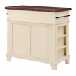 Scranton & Co Kitchen Island in White Farmhouse Style Engineered Wood