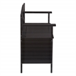 Scranton & Co Mission Style Entry Way Bench in Black Finish Solid Wood & Veneer