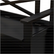 Scranton & Co Mission Style Entry Way Bench in Black Finish Solid Wood & Veneer
