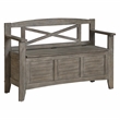 Scranton & Co Mission Style Entry Way Bench in Greystone Gray Engineered Wood