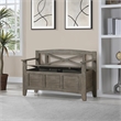 Scranton & Co Mission Style Entry Way Bench in Greystone Gray Engineered Wood