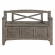 Scranton & Co Mission Style Entry Way Bench in Greystone Gray Engineered Wood
