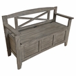 Scranton & Co Mission Style Entry Way Bench in Greystone Gray Engineered Wood