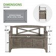 Scranton & Co Mission Style Entry Way Bench in Greystone Gray Engineered Wood