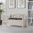 Scranton & Co Mission Style Entry Way Bench in Distressed White Engineered Wood