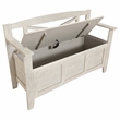 Scranton & Co Mission Style Entry Way Bench in Distressed White Engineered Wood