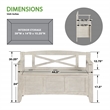 Scranton & Co Mission Style Entry Way Bench in Distressed White Engineered Wood