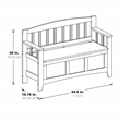 Scranton & Co Mission Style Entry Way Bench in Sierra Snow White Engineered Wood