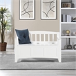 Scranton & Co Mission Style Entry Way Bench in Sierra Snow White Engineered Wood