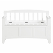 Scranton & Co Mission Style Entry Way Bench in Sierra Snow White Engineered Wood