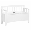 Scranton & Co Mission Style Entry Way Bench in Sierra Snow White Engineered Wood