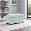 Scranton & Co Contemporary Storage Rectangle Ottoman in Sky Blue Fabric