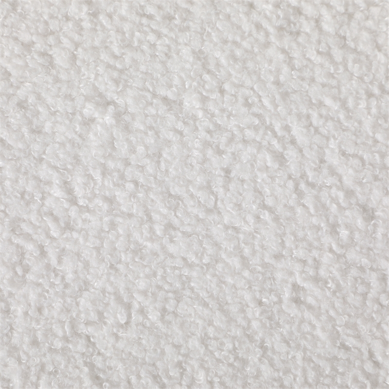 Scranton & Co Storage Rectangle Ottoman in Ivory Sherpa Fabric