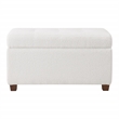 Scranton & Co Storage Rectangle Ottoman in Ivory Sherpa Fabric