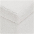 Scranton & Co Storage Rectangle Ottoman in Ivory Sherpa Fabric
