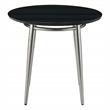 Scranton & Co Round End Table with Engineered Wood in Black Top