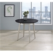 Scranton & Co Round End Table with Engineered Wood in Black Top