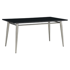 Scranton & Co Rectangle Coffee Table with Engineered Wood in Black Top