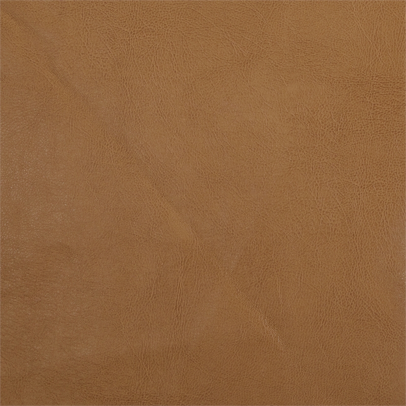Scranton & Co Sling Accent Chair in Camel Brown Faux Leather Walnut Frame