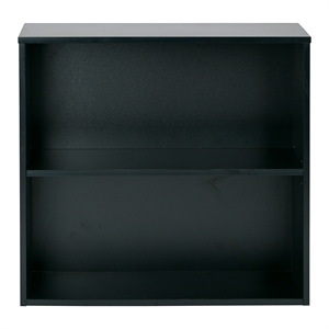 Scranton & Co 30&quot 2-Shelf Multipurpose Bookcase in Black Engineered Wood