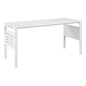 Scranton & Co 60&quotx24&quot Desk with Storage in White Carbon Fiber Finish