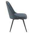 Scranton & Co Mid-Century Modern Swivel Dining Chair 2-Pack in Navy